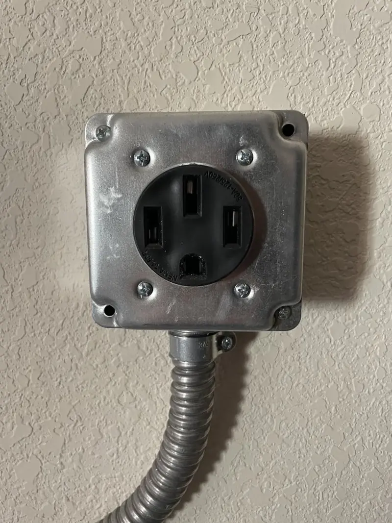 NEMA 14-50 outlet installed for Smart Home Electrical in Salida del Sol Estates